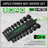SWANLAKE 20PCS Power Nut Driver Set for Impact Drill, 1/4” Hex Head Drill Bit Set SAE and Metric...