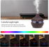 Wood Grain Humidifier LED Night Light Mist Maker Air Humidifier Essential Oil Diffuser Small Humidifiers for Bedroom Office Car Home 300ml...
