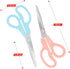 Pastel Scissors, Niutop 8" All Purpose Scissors Heavy Duty Ergonomic Comfort Grip Shears Sharp Scissors for Office Home Household Sewing High/Midd...