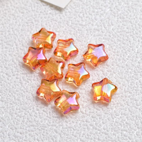 100PCS Mini Acrylic Beads 9mm Heart Charms and 11mm Star Beads for Jewelry Making Bracelets Necklaces Earrings Key Chains Accessories DIY Crafts V...