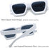 Square Sunglasses for Women Men Retro 90s Square Thick Frame Sunglasses UV400 Protection Black Shades...
