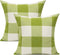 Outdoor Green Throw Pillow Covers 18x18 Set of 2 Buffalo Plaids Check Spring Front Porch Decorative Gingham Cushion Cases Home Decor Farmhouse Rus...