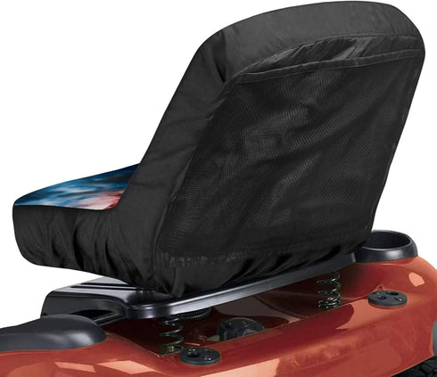 American Flag Eagle Riding Lawn Mower Seat Cover Durable Tractor Seat Cushion,Universal Lawn Tractor Cover Medium Size,Easy to Install...