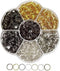 Chenkou Craft 1 Box 770PCS 7 Colors Split Double Loops Jump Rings & Ring Jewelry Keychain Making 8mm with 1 pc Clear Box (Mix, 0.31"(8mm))...
