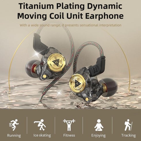 Wired Gaming Earbuds, Ak3file in Ear Monitors, Deep Bass Sound Wired Earbuds, HiFi in Ear Headphones with 1DD 10mm Dynamic Driver, IEM for Music G...