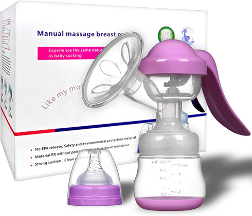 JADE KIT Manual Breast Pump - Adjustable Suction Silicone Hand Pump Breastfeeding, Small Portable Manual Breast Milk Catcher Baby Feeding Pumps & ...