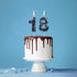 18th Birthday Candles, Black 3D Diamond Shape Number 18 Candles Happy Birthday Cake Topper Decoration for Wedding Decor Theme Party Anniversary, 2...