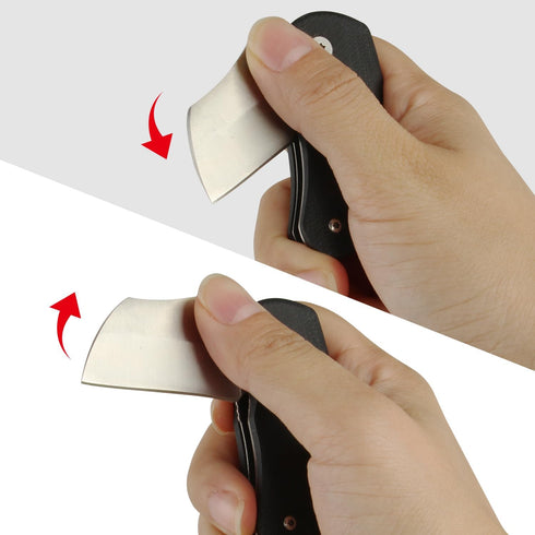 Small Folding Pocket Knife, G10 Handle Small EDC Knife, 1.8 Inch Blade Mini Keychain Knife with Bottle Opener, Perfect EDC Tool for Women Teens Me...