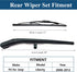 Rear Windshield Wiper Arm with Wiper Blade for Jeep Liberty 2008-2012 SUV Rear Windshield Back Wiper Arm Blade Replacement OEM # 68034341AD, 68034...