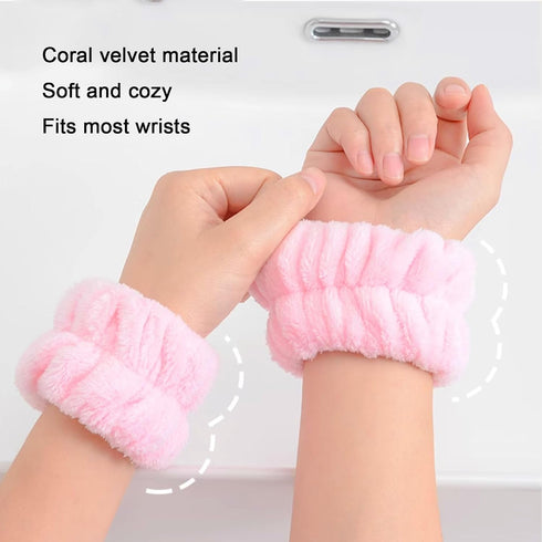 Spa Headband for Women, Sponge Headband for Washing Face Wristband Set, Makeup Headband, Skincare Headbands for Makeup Removal, Shower, Hair Acces...