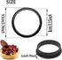 Mini Tart Ring Mold for Baking, Airlxf 8PCS Round Shape Black Cake Mold Mousse Circle Tart Ring Round Cake Molds...