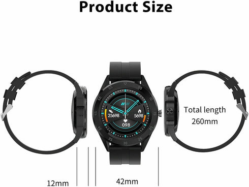 Waterproof Bluetooth Smart Watch Phone Mate Heart Rate Tracker for iOS Android...