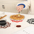 Set of 4 Flower Shaped Silicone Trivet Mat/Coasters & Hot Pads, Hot Drink Coasters, Coffee Coasters, Washers for Hot Dishes, Non-Slip Heat-Resista...