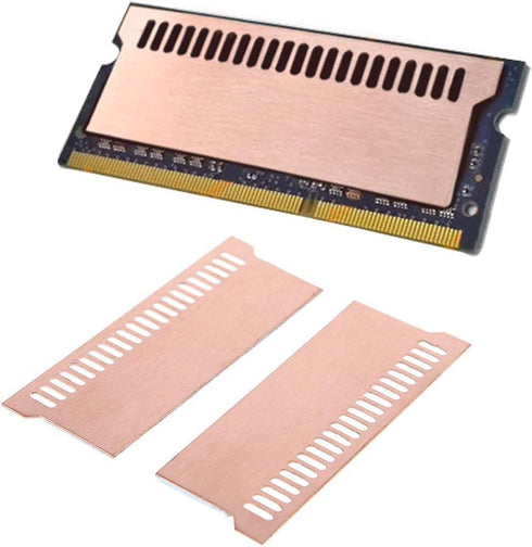 Easycargo Laptop Memory Heatsink Kit, Copper Heat Sink + Pre-Applied Thermal Conductive Adhesive Tape, Cooler Heatsink Pad for Cooling Laptop Note...