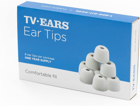 TV · EARS Genuine Replacement Earbud Tips for Original 4 Pairs, Digital & 5.8 Digital TV Ears Headsets, 1 Year Supply of Ear Tips Replacement, Gra...