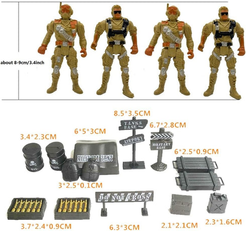 Military Attack Combat Helicopter Play Set with Accessories,WWII Pirate Fighter Jet,Boys Military Toys with Elite Force Army Ranger Action Figures...
