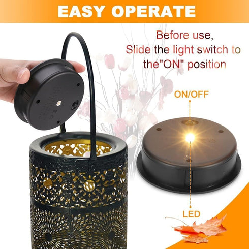 2 PCS Upgraded Solar Light Replacement Top for Outdoor Hanging Lanterns, 4.13 inch Warm White LED Solar Panel Lantern Lid Lights Parts, DIY Home G...
