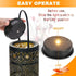 2 PCS Upgraded Solar Light Replacement Top for Outdoor Hanging Lanterns, 4.13 inch Warm White LED Solar Panel Lantern Lid Lights Parts, DIY Home G...