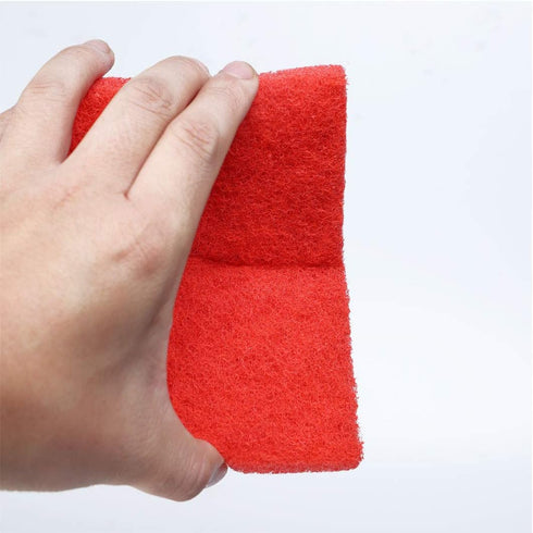 uxcell 3pcs Scouring Pad Non-Scratch Scouring Sponge Scrub Pads 6"x4" for Scouring Kitchen, Dishwashing, Red...