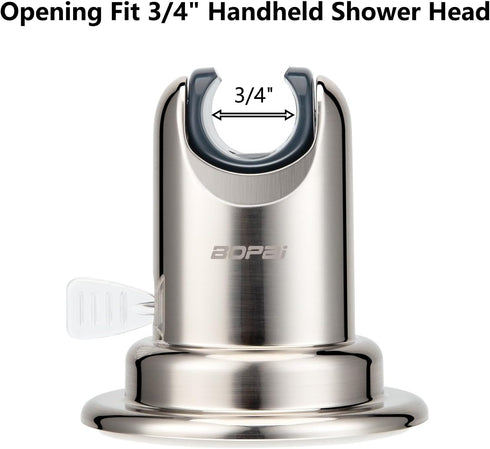 BOPai Vacuum Suction Cup Shower Head Holder, Adjustable 20 Degrees from The Wall, Brushed Nickel...