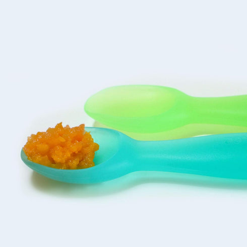 ChooMee Silicone Baby Spoons | 4 Months +, First Stage Baby Led Weaning and Self Feeding | Soft Spoon with Firm Handle | Designed in USA, BPA Free...