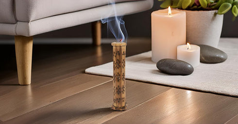 Wooden Incense Stick & Cone Burner Holder Tower Large Organic Eco Friendly Ash Catcher Agarbatti Holder Rustic Style Hand Carved for Meditation Yo...