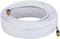 Cables Direct Online 20ft White Quad Shield RG6 Coaxial Cable, F Pin and BNC Extension Wire for Satellite Dish, Cable TV, Antenna - Digital HD 3GH...