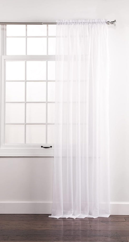 Stylemaster Elegance Sheer Voile Panel, 60" x 95", White...