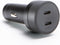 mophie 60W Dual USB-C Car Charger, Universal AUX Compatibility, LED Indicator, Fast Charging, Multi-Device...