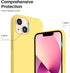 ORNARTO Compatible with iPhone 13 Case 6.1, Slim Liquid Silicone 3 Layers Full Covered Soft Gel Rubber Case Cover 6.1 inch-Lemon Yellow...