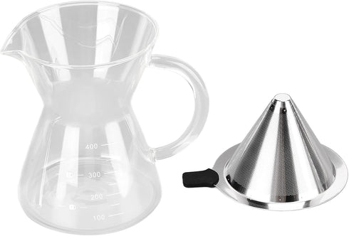 SALUTUY Coffee Kettle, Drip Glass Coffee Maker 400ml Great Gift Accurate Brewing Control Coffee Maker Premium Coffee Brewing Tool for Perfect Cup ...