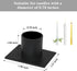 Black Taper Iron Candle Holders, Set of 4 Pillar Tealight Candlestick Holders for Table Centerpieces, Home Decoration, Weddings, Party, Dinner. (S...