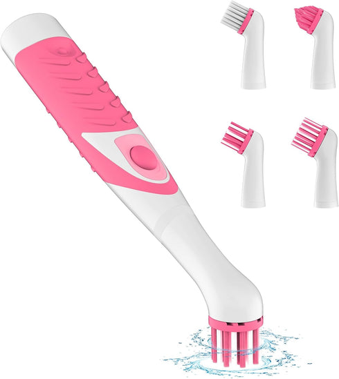 SOARING Electric Cleaning Brush, Electric Grout Brush with 4 in 1 Multiple Brush Heads, Household Cordless Motorized Brush for Grout Corner Bathro...