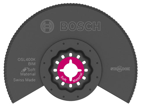 BOSCH OSL400K 1-Piece 4 in. Starlock Oscillating Multi Tool Soft Materials Bi-Metal Serrated Knife Segmented Blade for Cutting Applications in Car...