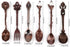 Fdit 6Pcs/Set Vintage Carved Coffee Spoon Teaspoon Retro Zinc Alloy Dessert Coffee Tableware Spoons Cutlery Kitchen(Red Bronze)...