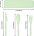4 Set Reusable Utensils Set with Case, Travel Utensils with Case, Reusable Plastic Spoons and Forks Sets for Lunch Box Accessories, Portable Cutle...
