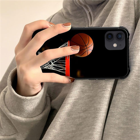 Case Compatible with iPhone 12 Mini Case,Basketball Hoop Pattern Case for iPhone 12 Mini Case for Boys Man,Anti-Scratch Shockproof Cover Case for ...