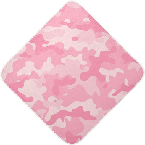 Pink Camouflage Baby Hooded Towel, Ultra Soft Absorbent Cotton Baby Bath Towel for Newborn Toddler Boys Girls, 30 x 30 Inch...