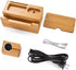 Charging Station for Apple Watches, iPhones, Air Pod Apple Watch Charger Stand Air Pods Charging Dock Bamboo Wood Charging Station with 3 USB Powe...