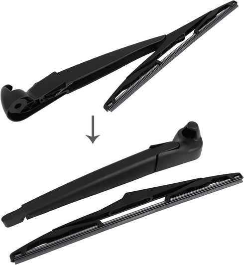 X AUTOHAUX Rear Windshield Wiper Blade Arm Set for Jeep Wrangler JK 2007-2018...