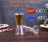 Double Clear Plastic and Stainless Steel Japanese Style Jigger, Set of 3, Cocktail Measuring Shot Glasses Drink Spirit Measure Cup for Bar Party K...