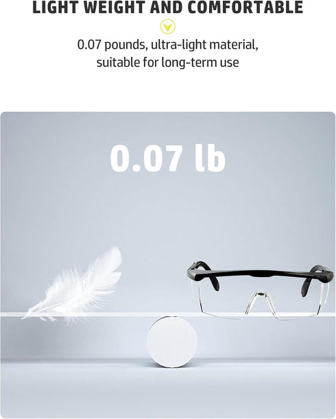 PACIFIC PPE 2 Pack Safety Glasses, Anti-fog, Scratch Resistant Clear Wraparound Lenses and No-Slip Grips, Adjustable, Lab Goggles...