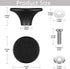 Dutch Oven Knob Compatible with Le Creuset Knob Replacement Pan, Pots Lid Handle Replacement Knob for Lodge, Aldi and Other Enameled Cast Iron Dut...