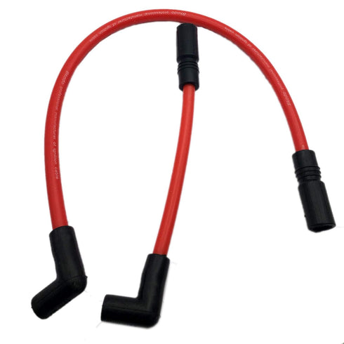 10.4mm 10mm Spark Plug Wire Compatible with Harley Davidson Big Twin 99-19 FXD Dyna Softail (Red)...