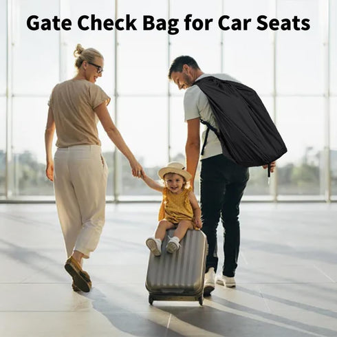 Car Seat Travel Bag for Airplane, Portable Padded Backpack Covers for Airplane, Carseat Cover with Handle for Airplane Travel, Fits Convertible Ca...