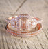 18k Rose Gold Plated Ring Set with Micro-Set Engagement Ring Women (7)...