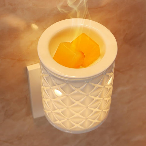 STAR MOON Ceramic Wax Melt Warmer, Plug in Wax Warmer for Scented Wax, Scentsy Wax Warmer for Fragrance Oil, Night Light Wax Burner Decoration wit...