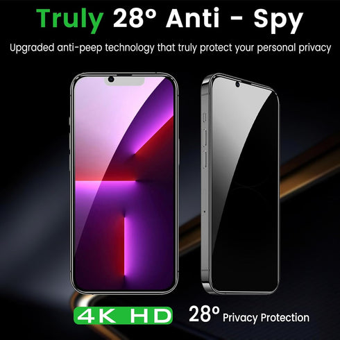 3 Pack Privacy Screen Protector for iPhone 13 6.1 Inch with 3 Pack Camera Lens Protector, Anti Spy Tempered Glass Film, Anti-Scratch, Touch Sensit...