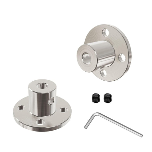 6.35mm(1/4 in) Flange Shaft Coupling, Rigid Coupling Motors Guide Support Coupler, High Hardness Connector Flanged Mount for DIY RC Model Motors C...