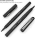 ARTEZA Black Felt Tip Pens, Pack of 12, 1.0–1.5 mm Fiber Tip, Quick-Drying Water-Based Ink, Art Supplies for School, Office, and Home...